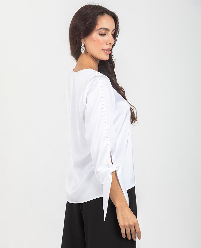 BLUSA CELEBRACIÓN PARA MUJER BLANCA Adrissa
