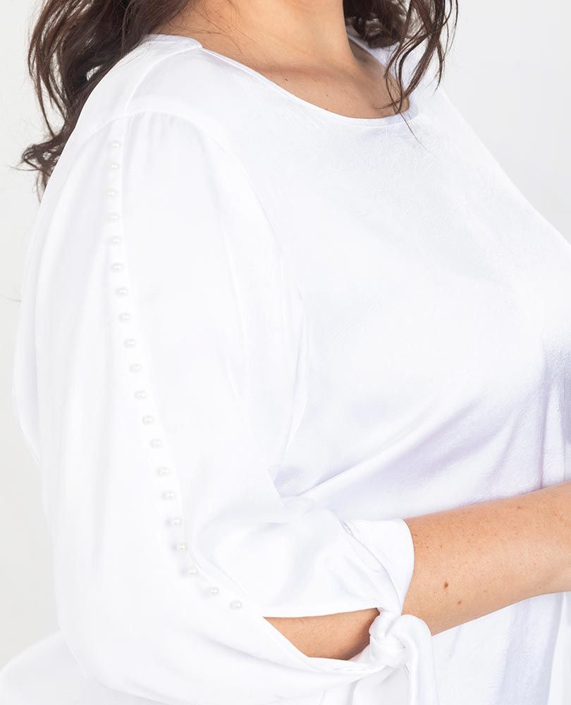 BLUSA CELEBRACIÓN TALLAS GRANDES BLANCA Adrissa