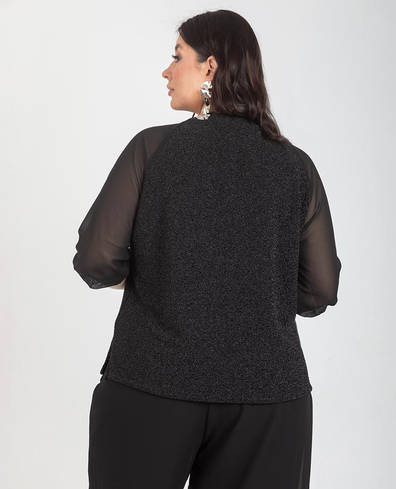 BLUSA CELEBRACIÓN TALLAS GRANDES NEGRA Adrissa
