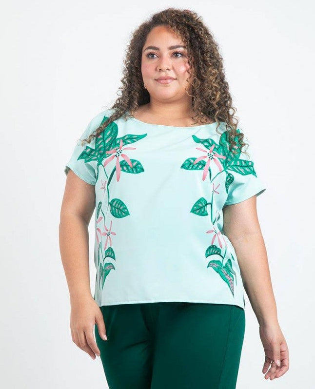 BLUSA CON ESTAMPADO TALLAS GRANDES Adrissa