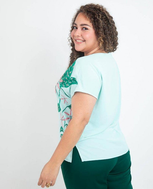 BLUSA CON ESTAMPADO TALLAS GRANDES Adrissa