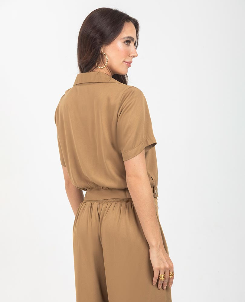 BLUSA CORTA PARA MUJER CON ESCOTE V Adrissa