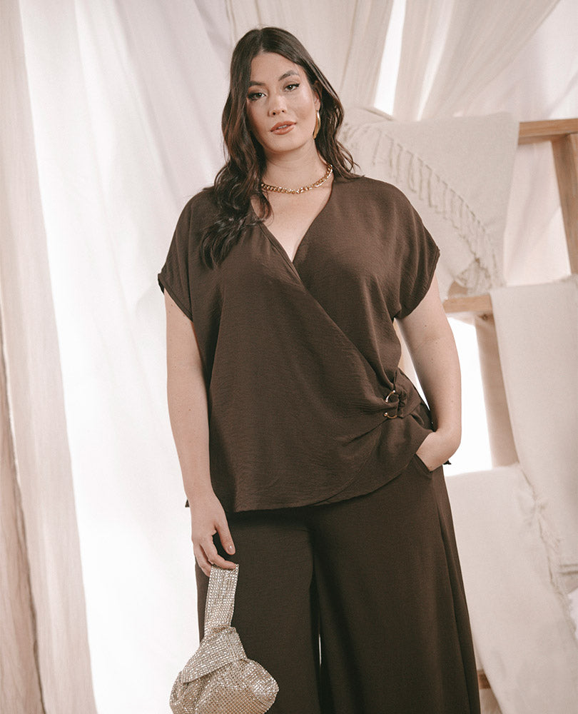 BLUSA CRUZADA TALLAS GRANDES Adrissa