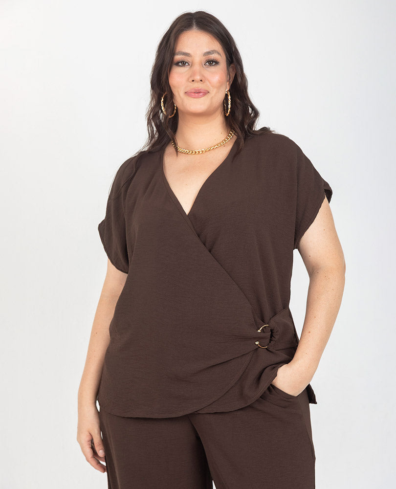 BLUSA CRUZADA TALLAS GRANDES Adrissa
