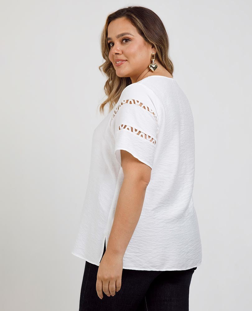 BLUSA ESCOTE V TALLAS GRANDES Adrissa