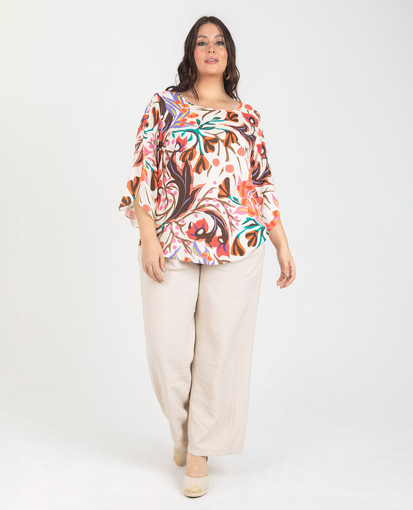 BLUSA ESTAMPADA TALLAS GRANDES Adrissa