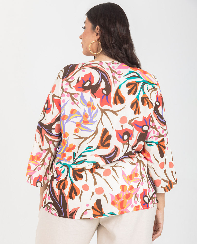 BLUSA ESTAMPADA TALLAS GRANDES Adrissa