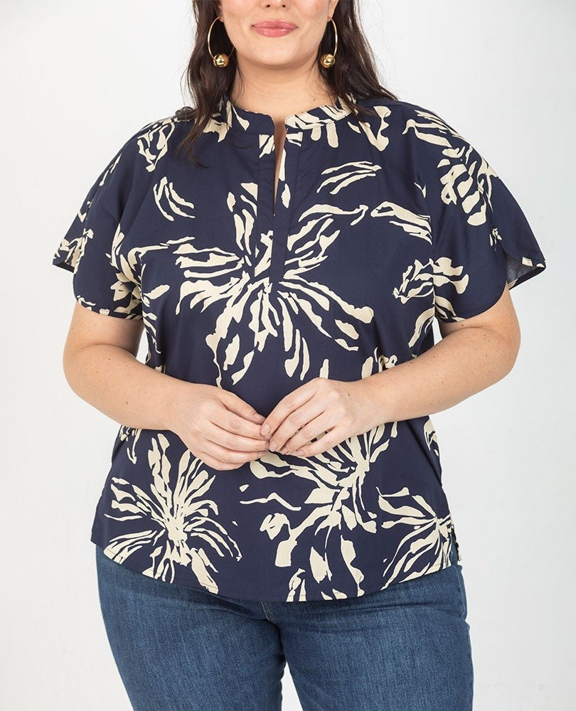 BLUSA ESTAMPADA TALLAS GRANDES Adrissa