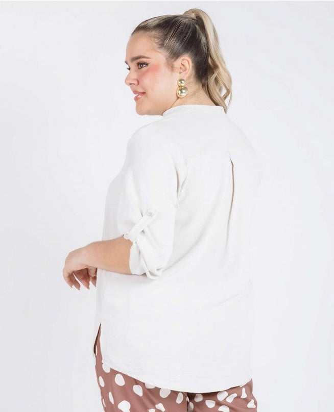 BLUSA MANGA 3/4 TALLAS GRANDES Adrissa