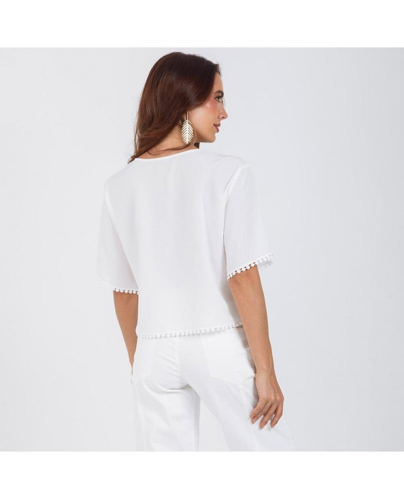BLUSA MANGA CORTA PARA MUJER CON EST Adrissa