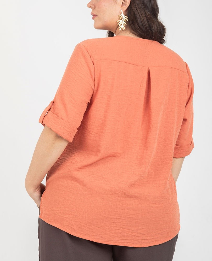 BLUSA MANGA CORTA TALLAS GRANDES Adrissa