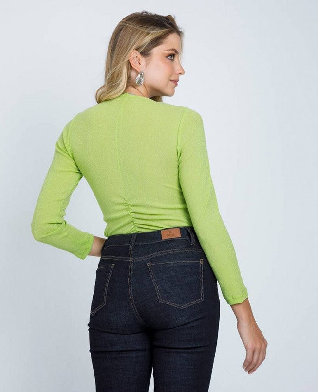 BLUSA MANGA LARGA PARA MUJER DRAPEADA Adrissa