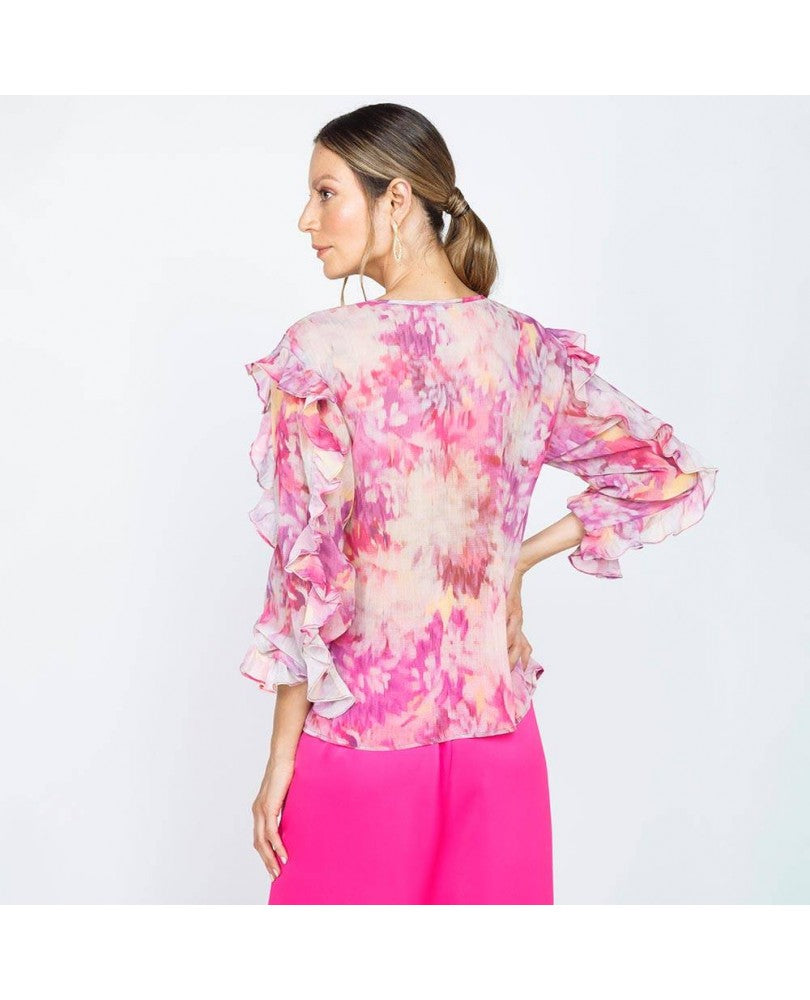 BLUSA MANGA LARGA PARA MUJER ESTAMPADA Adrissa