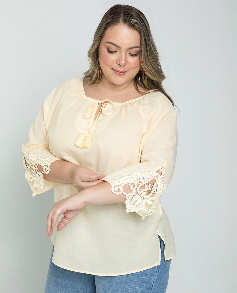 BLUSA MANGA RANGLAN TALLAS GRANDES Adrissa