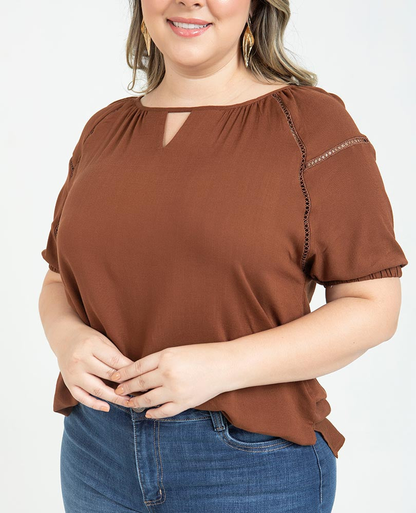 BLUSA MANGA RANGLAN TALLAS GRANDES Adrissa