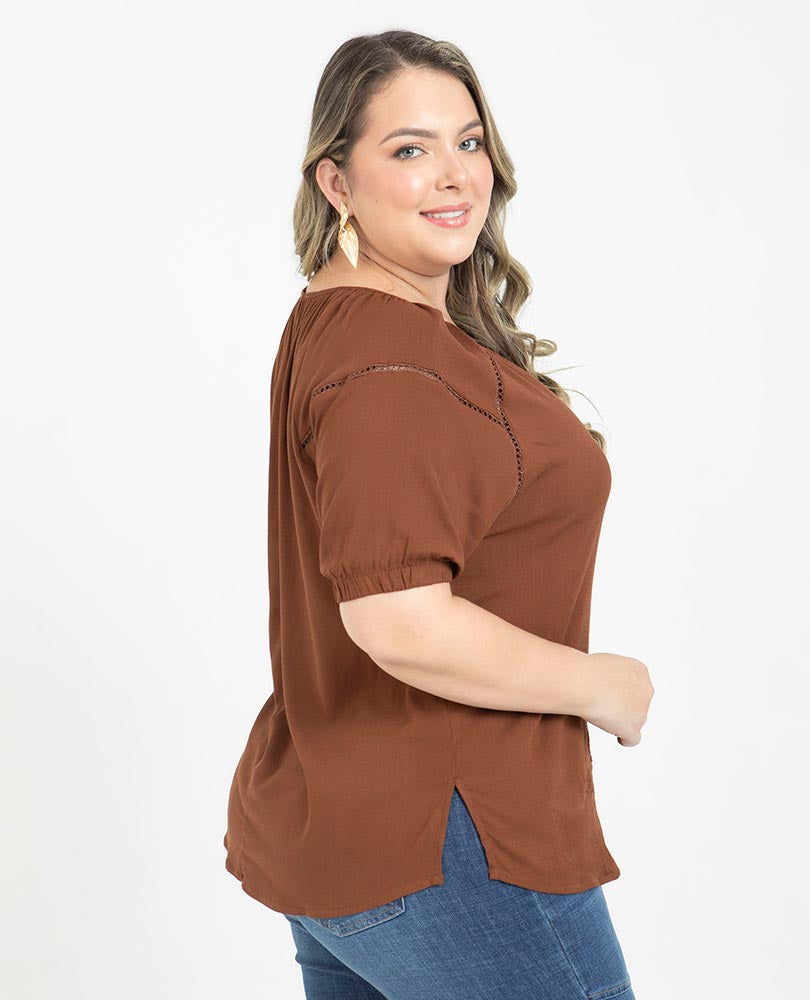 BLUSA MANGA RANGLAN TALLAS GRANDES Adrissa