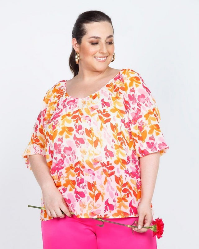 BLUSA TALLAS GRANDES ESTAMPADA Adrissa