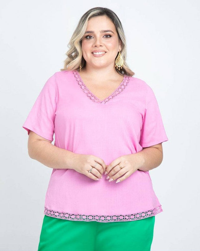 BLUSA TALLAS GRANDES MANGA CORTA Adrissa