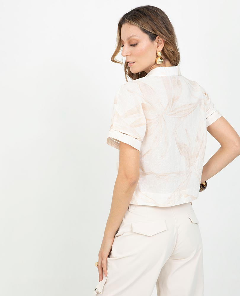 CAMISA CORTA PARA MUJER ESTAMPADA Adrissa