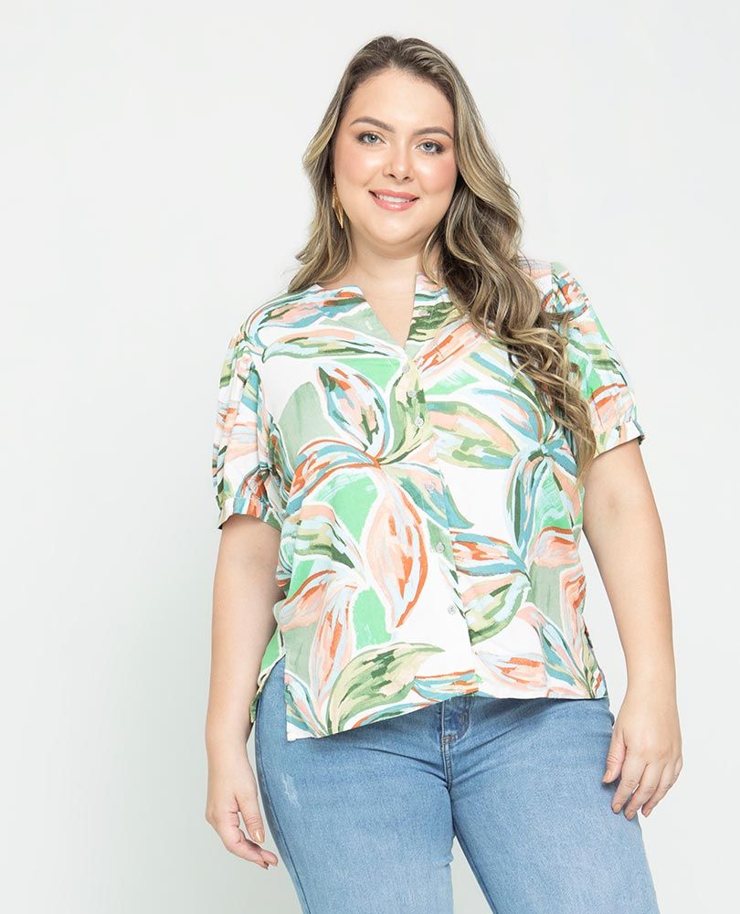 CAMISA ESTAMPADA TALLAS GRANDES Adrissa