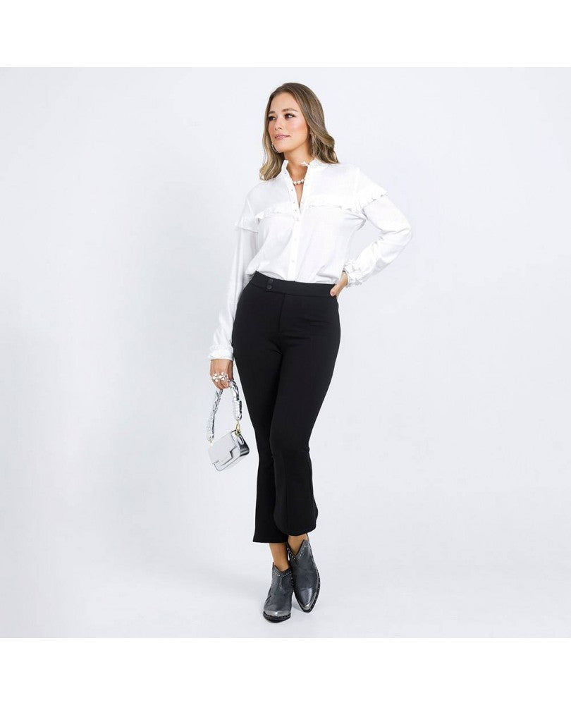 CAMISA MANGA LARGA PARA MUJER CON BOLERO Adrissa