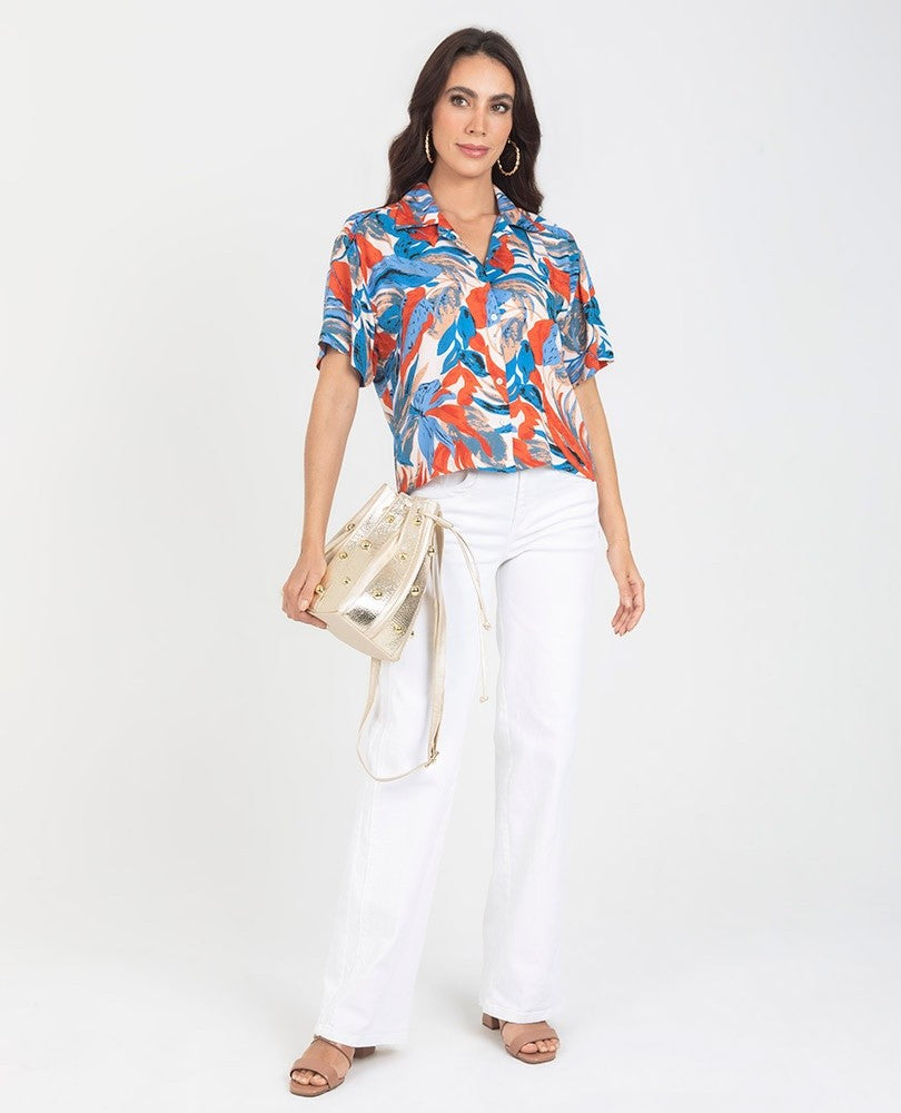 CAMISA RESORT PARA MUJER MANGA CORTA Adrissa