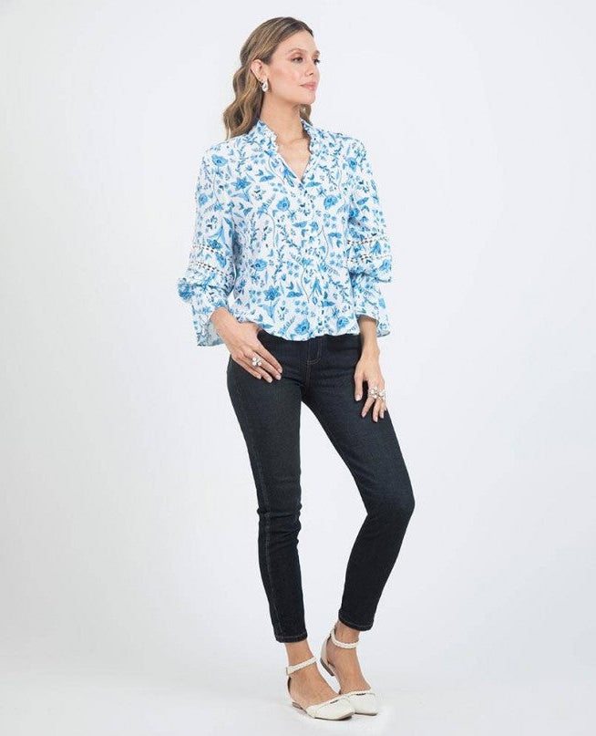 CAMISA ROMÁNTICA PARA MUJER ESTAMPADA Adrissa