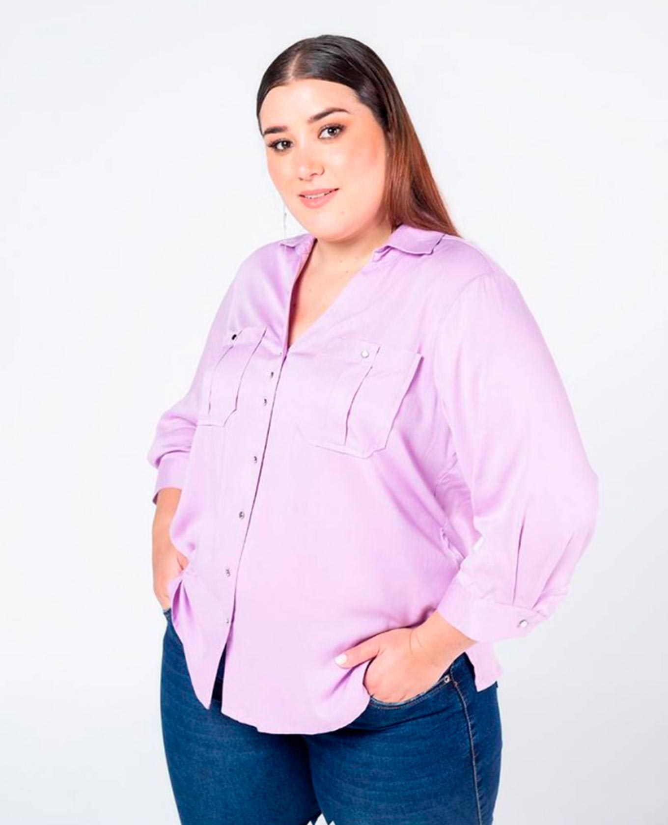 CAMISA TALLAS GRANDES MANGA 3/4 Adrissa