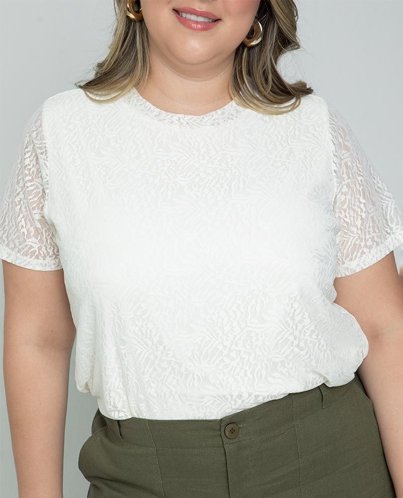 CAMISETA ENCAJE TALLAS GRANDES Adrissa