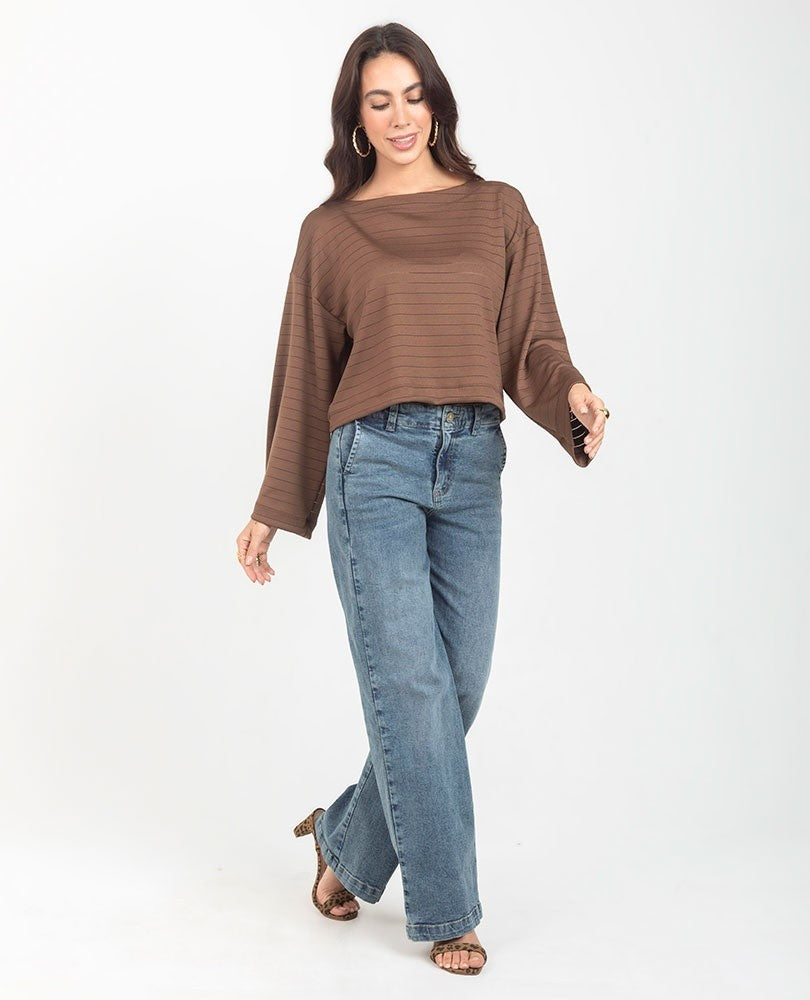 CAMISETA ESCOTE BANDEJA PARA MUJER Adrissa