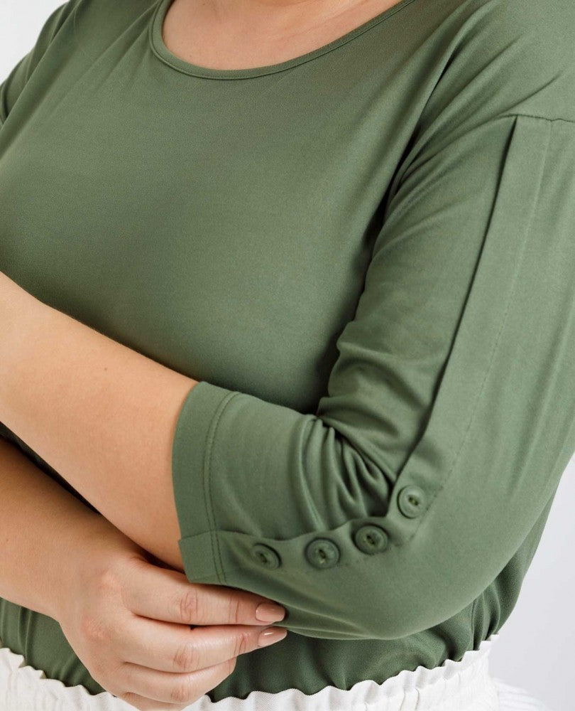 CAMISETA TALLAS GRANDES CON BOTONES DECORATIVOS Adrissa