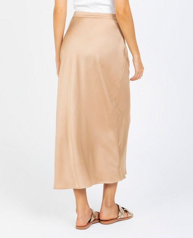 FALDA LARGA PARA MUJER EN TELA SATINADA Adrissa