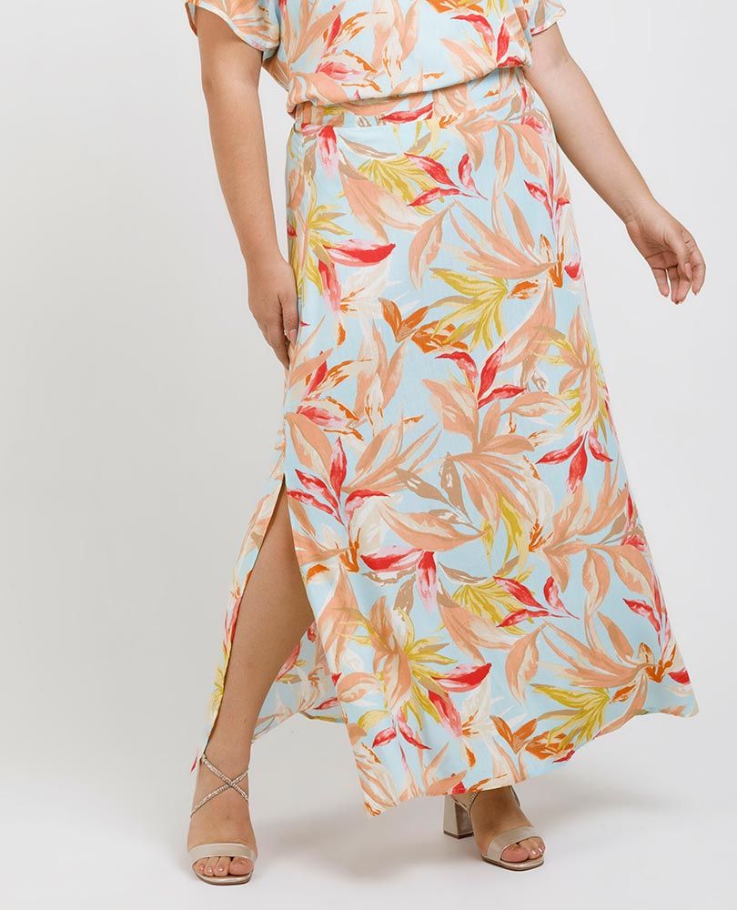 FALDA LARGA TALLAS GRANDES ESTAMPADA Adrissa