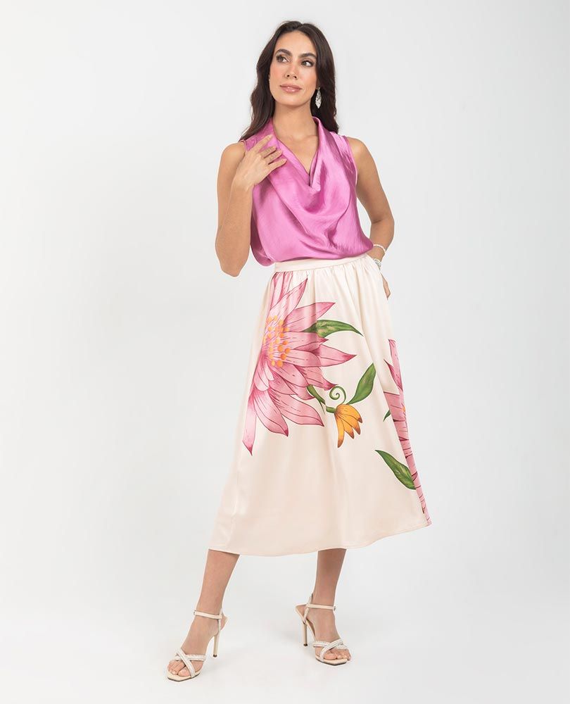 FALDA MIDI PARA MUJER ESTAMPACIÓN EXCLUSIVA Adrissa