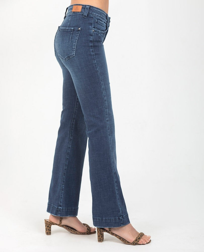 JEAN FLARE PARA MUJER TONO OSCURO Adrissa