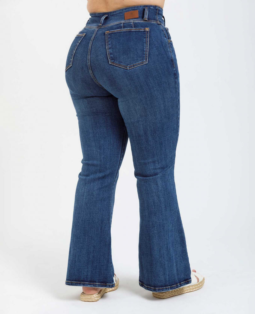JEAN FLARE TALLAS GRANDES TONO MEDIO Adrissa