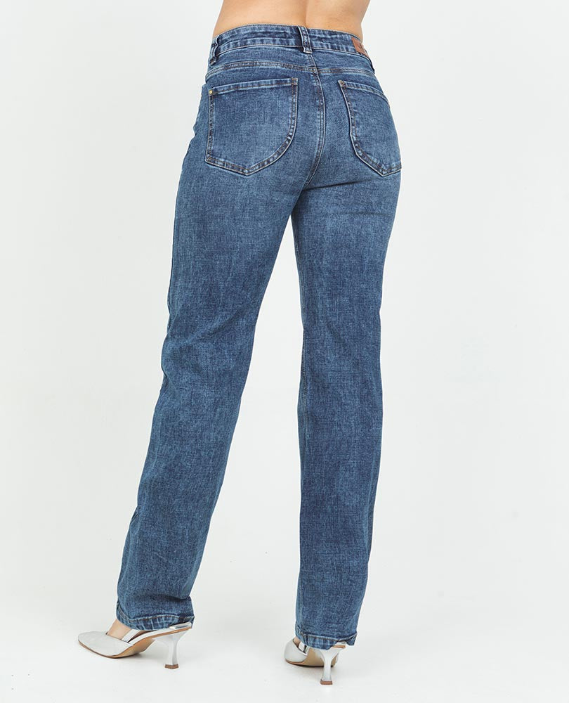 JEAN REGULAR PARA MUJER CON COSTADOS ADELANTADOS Adrissa
