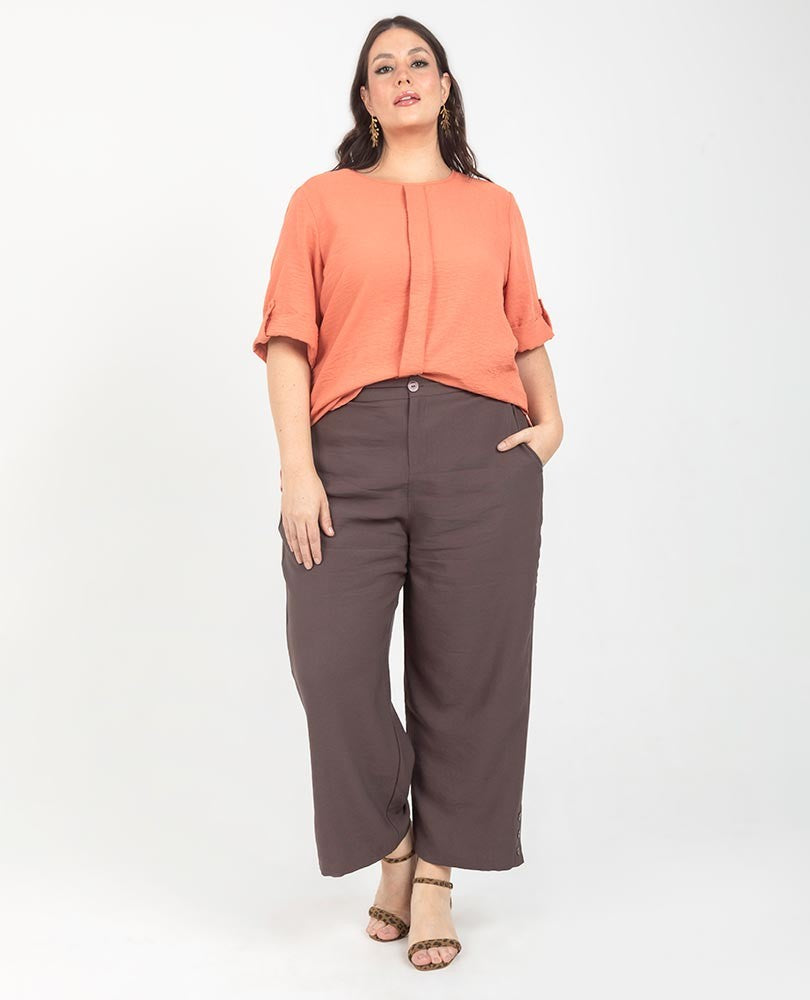 PANTALÓN CORTO TALLAS GRANDES CON ELÁSTICO Adrissa