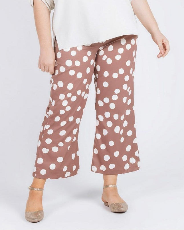 PANTALÓN FLARE CORTO TALLAS GRANDES Adrissa