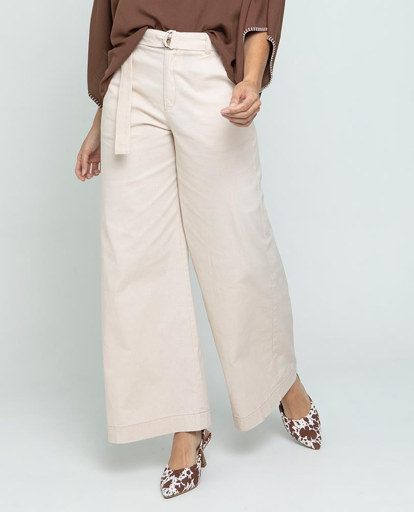 PANTALÓN PALAZZO PARA MUJER CON CINTURÓN Adrissa