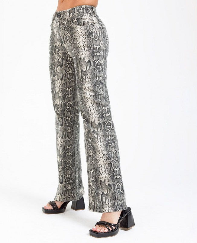 PANTALÓN PALAZZO PARA MUJER ESTAMPADO PITÓN Adrissa