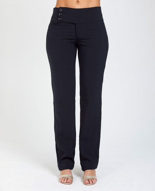 PANTALÓN PRETINA PROLONGADA AZUL OSCURO Adrissa