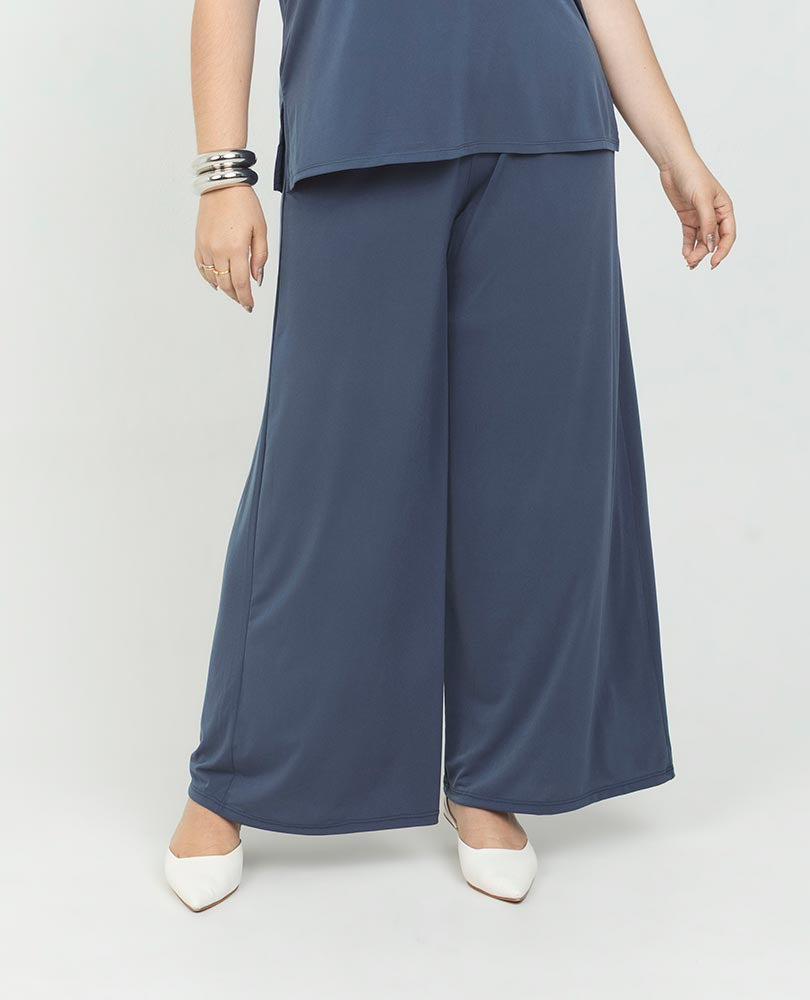 PANTALÓN PUNTO TALLAS GRANDES SILUETA WIDE LEG Adrissa