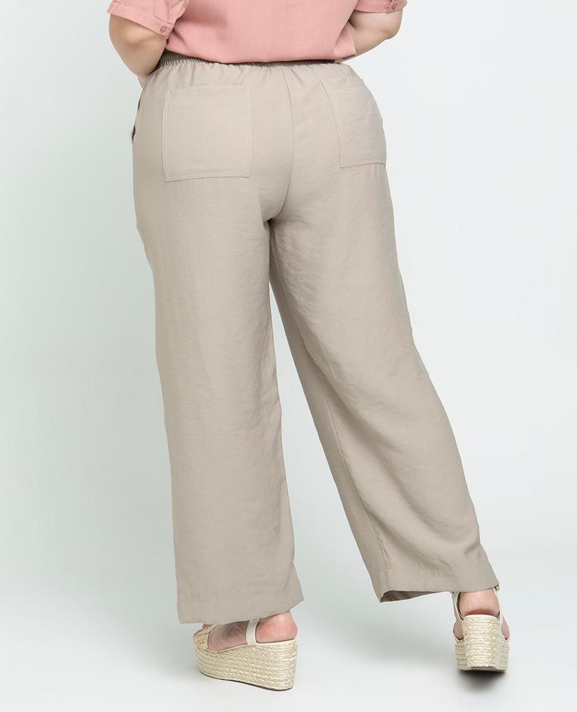 PANTALÓN RECTO TALLAS GRANDES ELÁSTICO EN CINTURA Adrissa