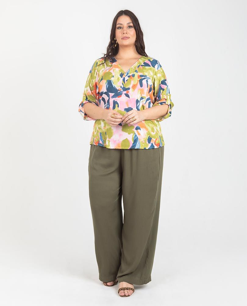 PANTALON WIDE LEG TALLAS GRANDES Adrissa