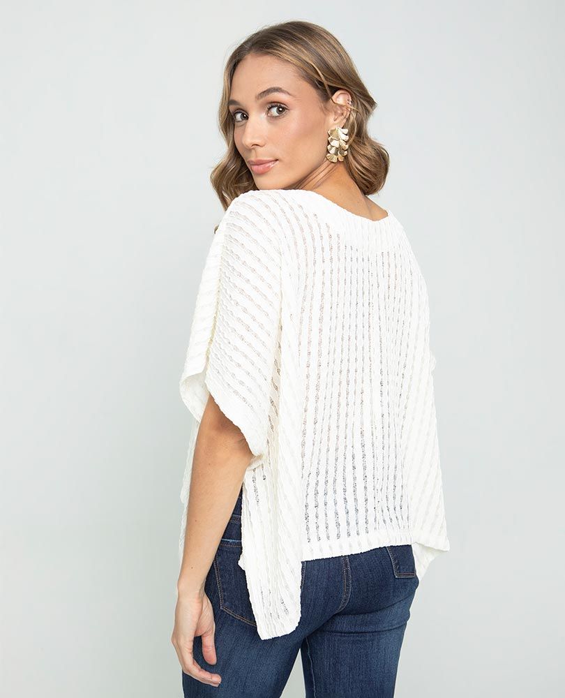 PONCHO TEJIDO PARA MUJER ESCOTE V Adrissa