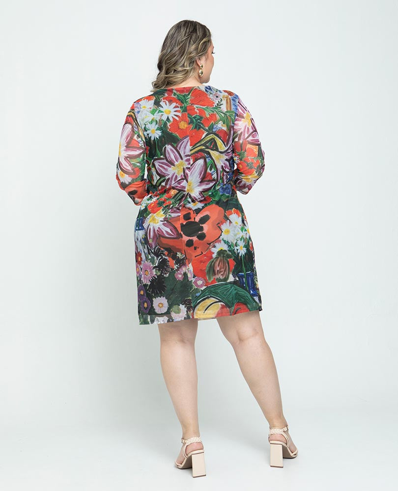 VESTIDO CORTO TALLAS GRANDES TIPO TALEGO Adrissa