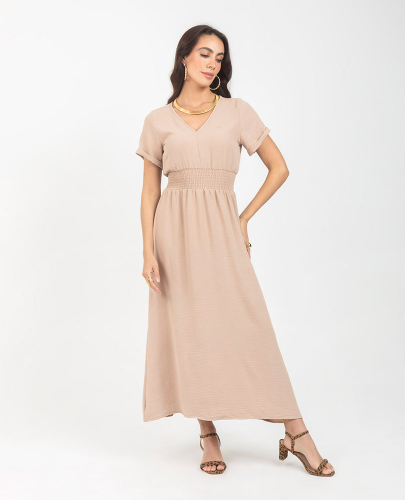 VESTIDO MIDI PARA MUJER ESCOTE V Adrissa