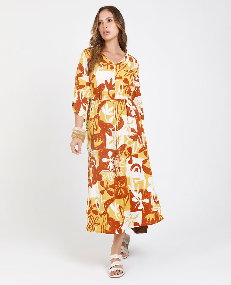VESTIDO MIDI PARA MUJER ESTAMPADO Adrissa