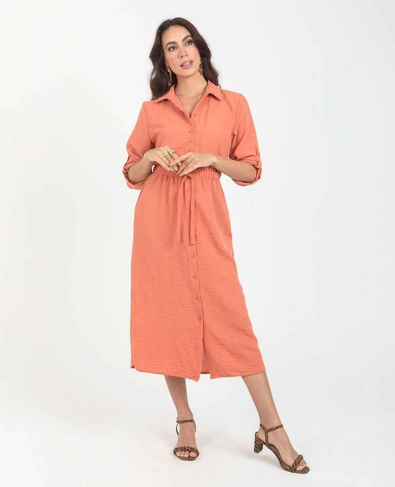 VESTIDO MIDI PARA MUJER MANGA 3/4 Adrissa